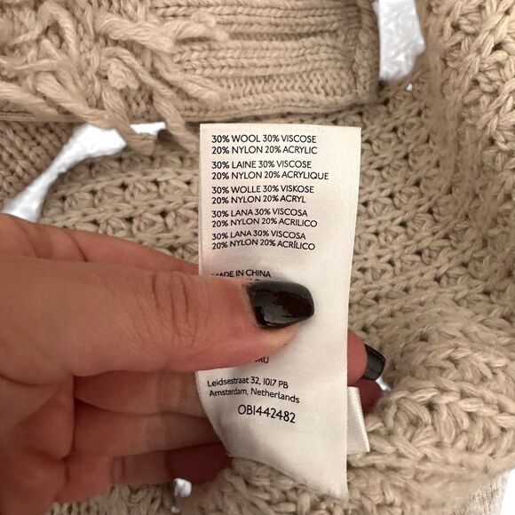 ANTHROPOLOGIE Pilcro Summit Knit Wool Blend Tunic Oatmeal Small - Picture 5 of 5